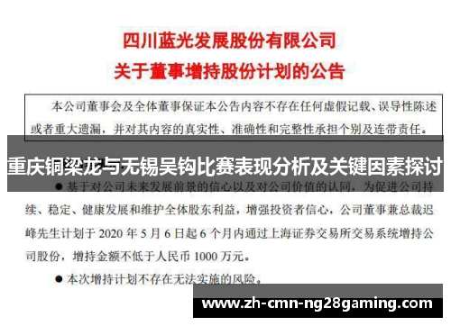 重庆铜梁龙与无锡吴钩比赛表现分析及关键因素探讨 重庆铜梁龙与无锡吴钩比赛表现分析及关键因素探讨