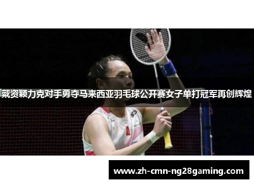 戴资颖力克对手勇夺马来西亚羽毛球公开赛女子单打冠军再创辉煌